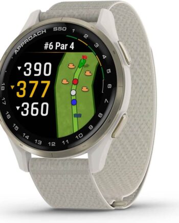 Garmin Approach S50 GPS-ur i Ivory/Cream Gold til golf