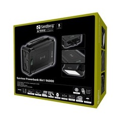 Sandberg Active Survivor 8in1 Powerbank 96000mAh - Sort