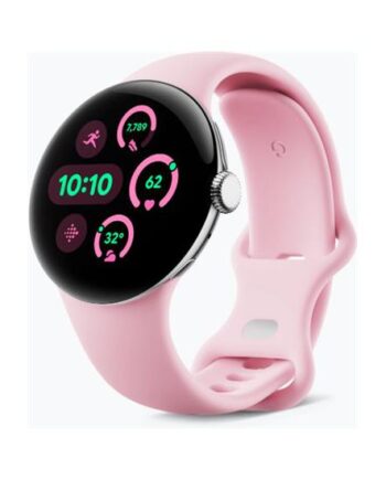 Google Pixel Watch Poleret Sølvaluminium Smart Med Aktivt Bånd Rose Quartz - Google Techgadgets  - 0840353907669