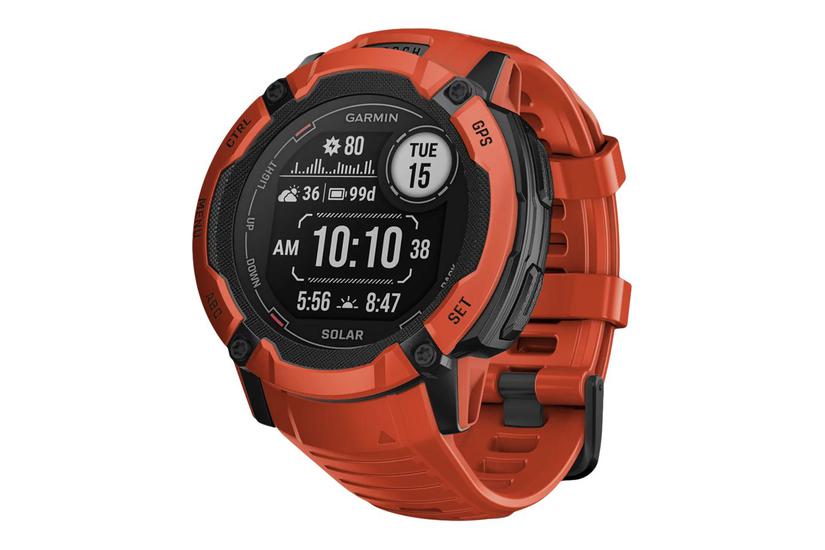 Garmin Instinct Solar Fiberforstærket Polymer Smart Med Bånd Flammerød - Garmin Techgadgets - 7537593193350