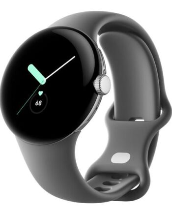 Google Pixel Watch Poleret Sølv Smart Med Bånd Trækul - Google Techgadgets  - 0840244600372