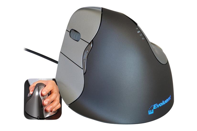 Evoluent Verticalmouse Left Lodret Mus Usb Grå Sølv - Evoluent Techgadgets  - 0852153014218