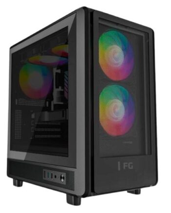 C180 Rgb Tempered Glass Side Micro Atx Kabinet - Føniks Techgadgets  - 5713552021601
