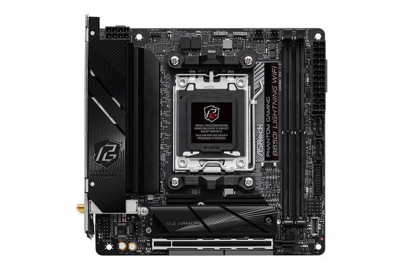 Asrock Phantom Gaming B650i Lightning Wifi Bundkort Mini Itx Socket Am5 Amd B650 - Asrock Techgadgets - 4710483944253