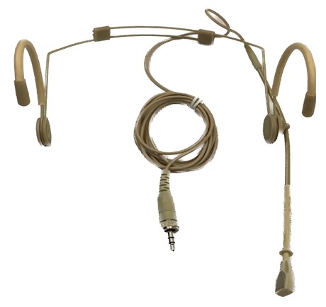 Scanmic Hs8013 Headset Med Sennheiser 5mm Minijack Omløber Stik Nyre Beige - Scanmic Techgadgets  - 5713489001288